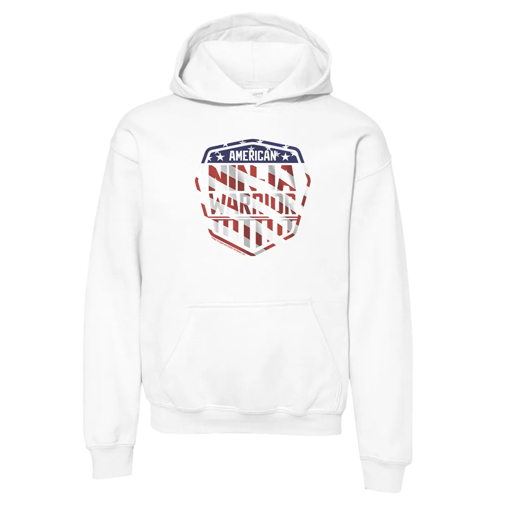 American Ninja Warrior Stripe Logo Youth Hoodie