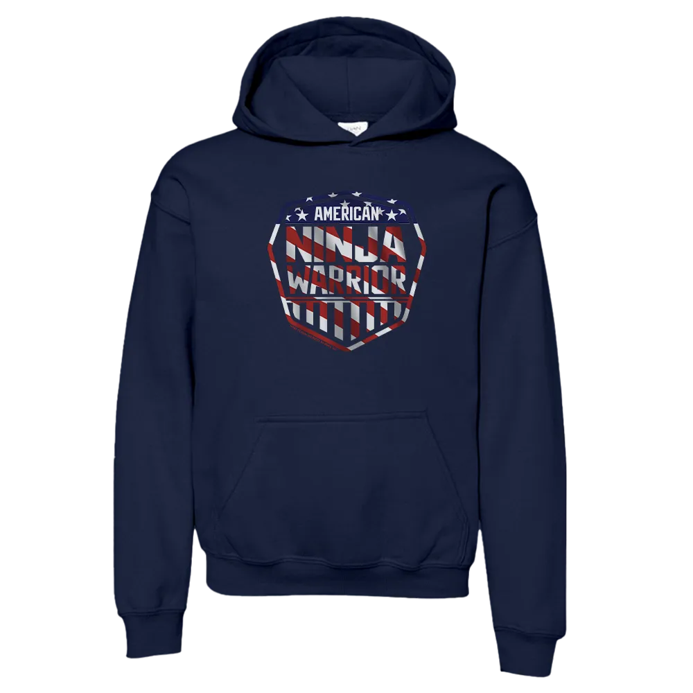 American Ninja Warrior Stripe Logo Youth Hoodie