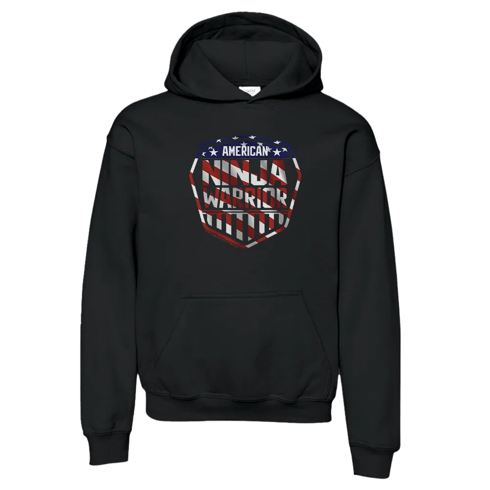 American Ninja Warrior Stripe Logo Youth Hoodie
