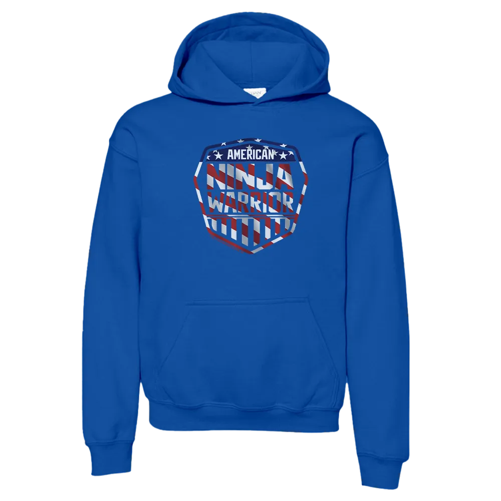 American Ninja Warrior Stripe Logo Youth Hoodie