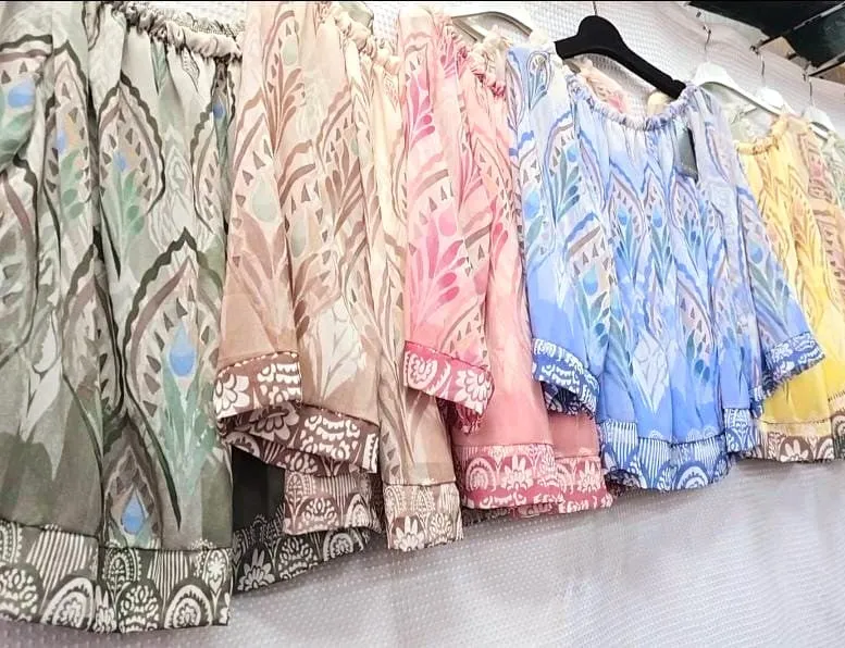 Bardot Tonal Print Blouse (2P.PACK)