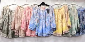 Bardot Tonal Print Blouse (2P.PACK)