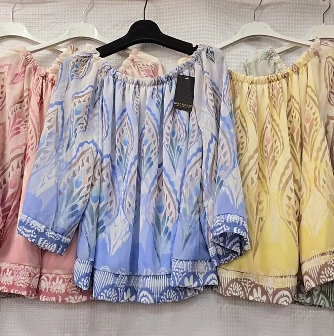 Bardot Tonal Print Blouse (2P.PACK)