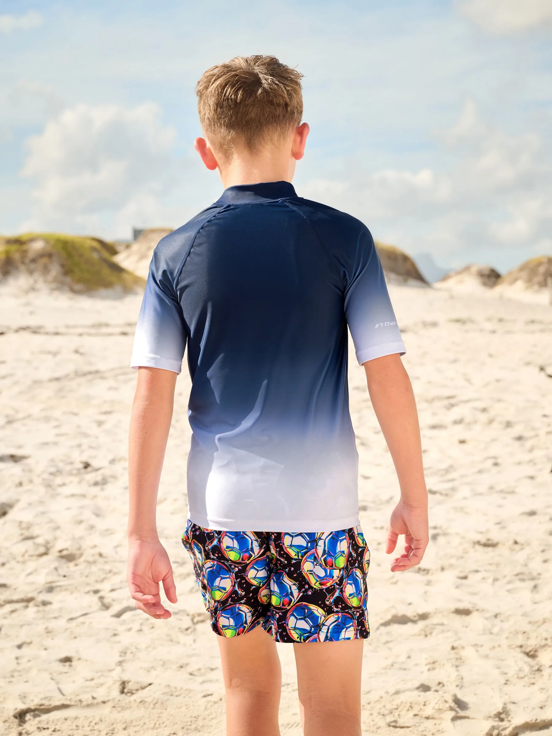 Black/Navy Short Sleeve Rash Vest (1.5-16yrs)