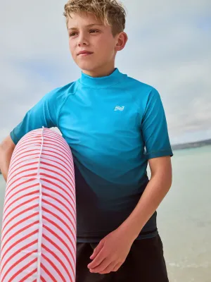 Blue Ombre Short Sleeve Rash Vest (1.5-16yrs)