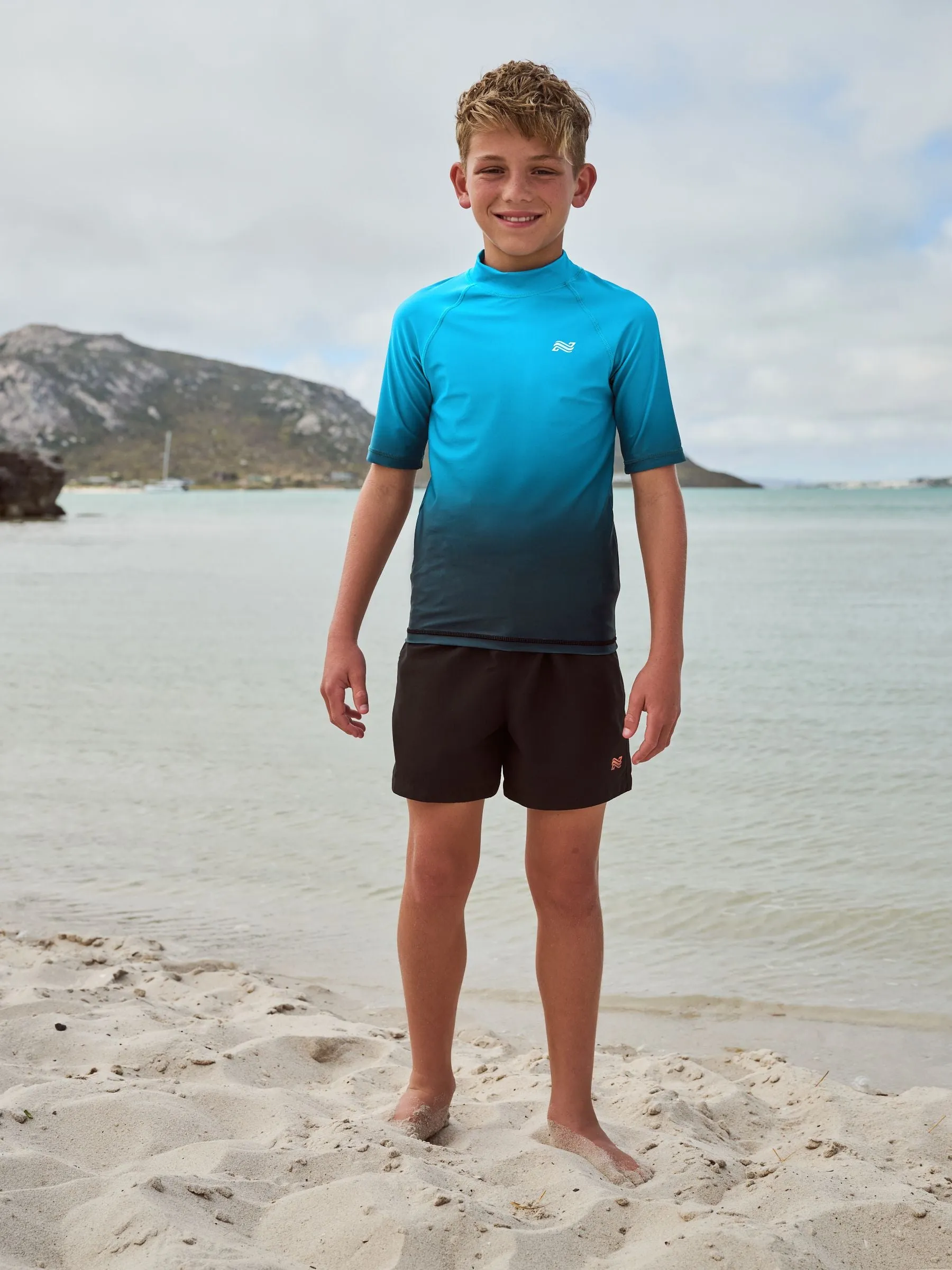 Blue Ombre Short Sleeve Rash Vest (1.5-16yrs)