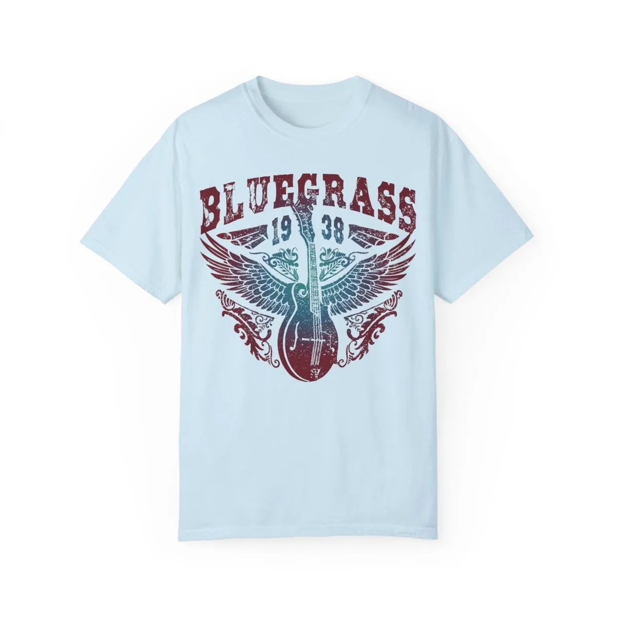 Bluegrass Shine Comfort Colors Relaxed Fit Softy Tee, Bluegrass Music Bliss, Mandolin, Americana, Roots Music