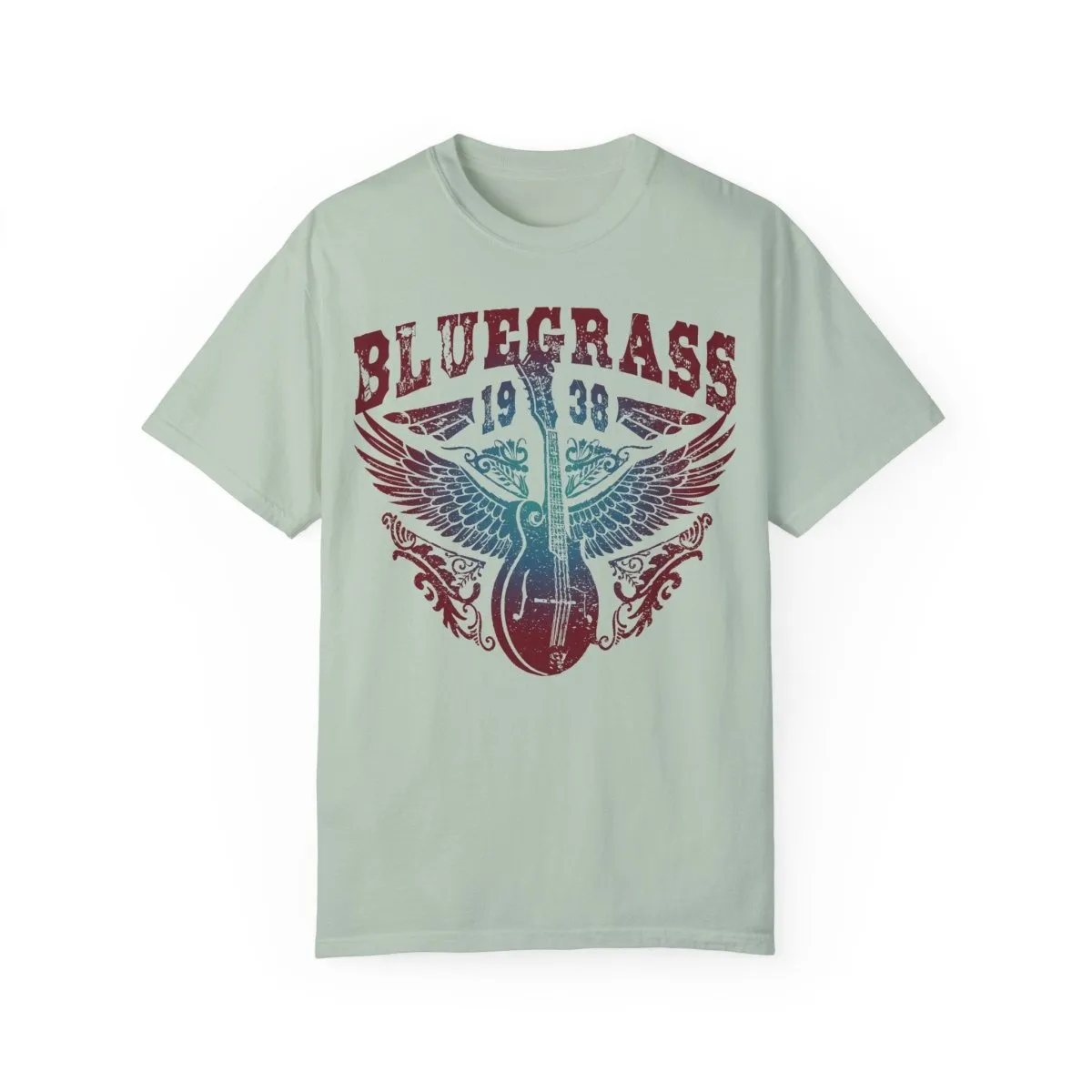 Bluegrass Shine Comfort Colors Relaxed Fit Softy Tee, Bluegrass Music Bliss, Mandolin, Americana, Roots Music