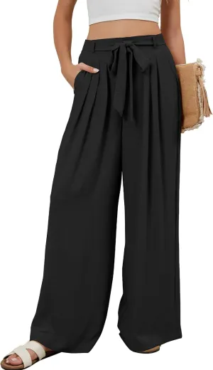 BMJL Womens Flowy Palazzo Pants High Waisted Wide Leg Trousers Summer Beach Vacation Outfit 2025