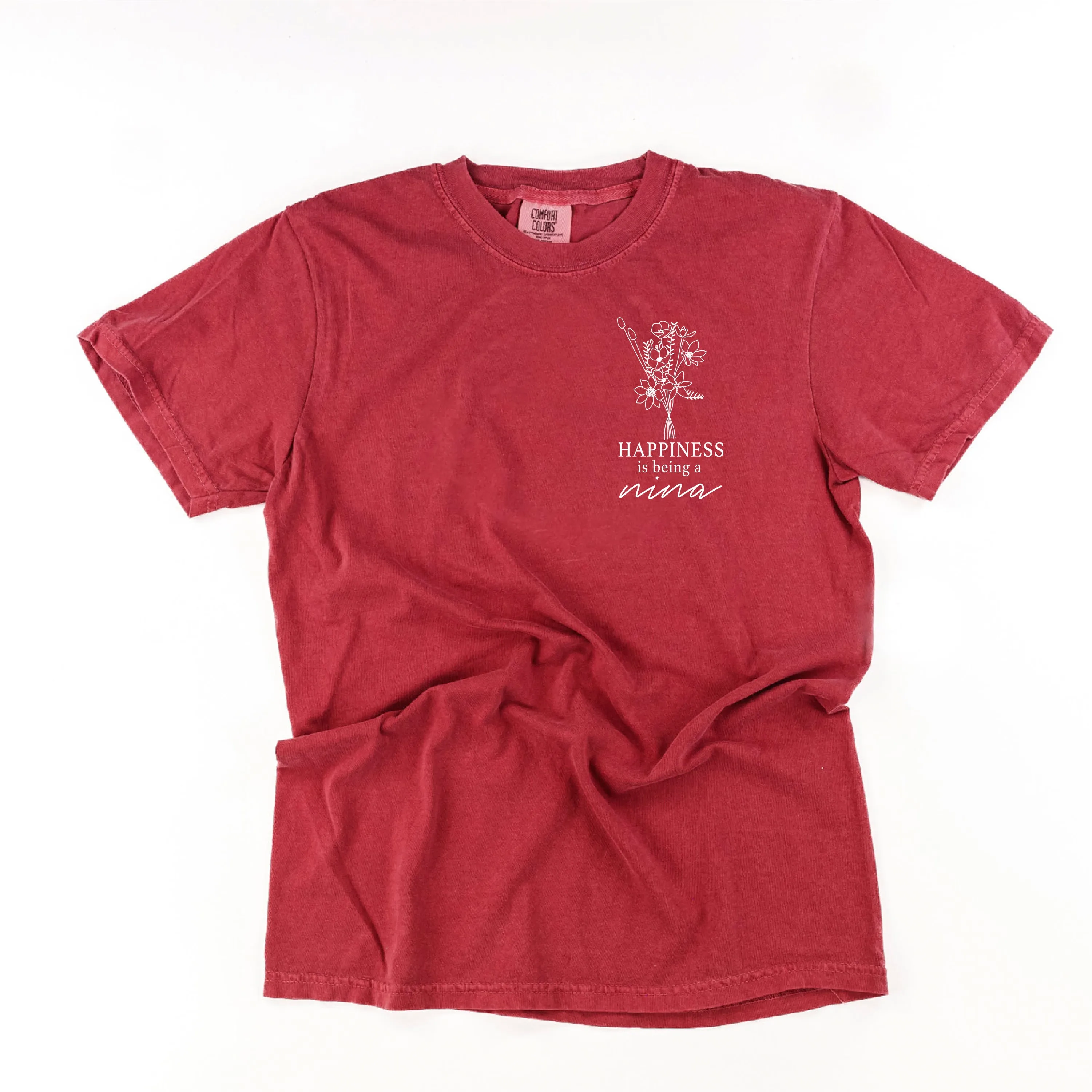 Bouquet Style - Happiness is Being a NINA - SHORT SLEEVE COMFORT COLORS TEE