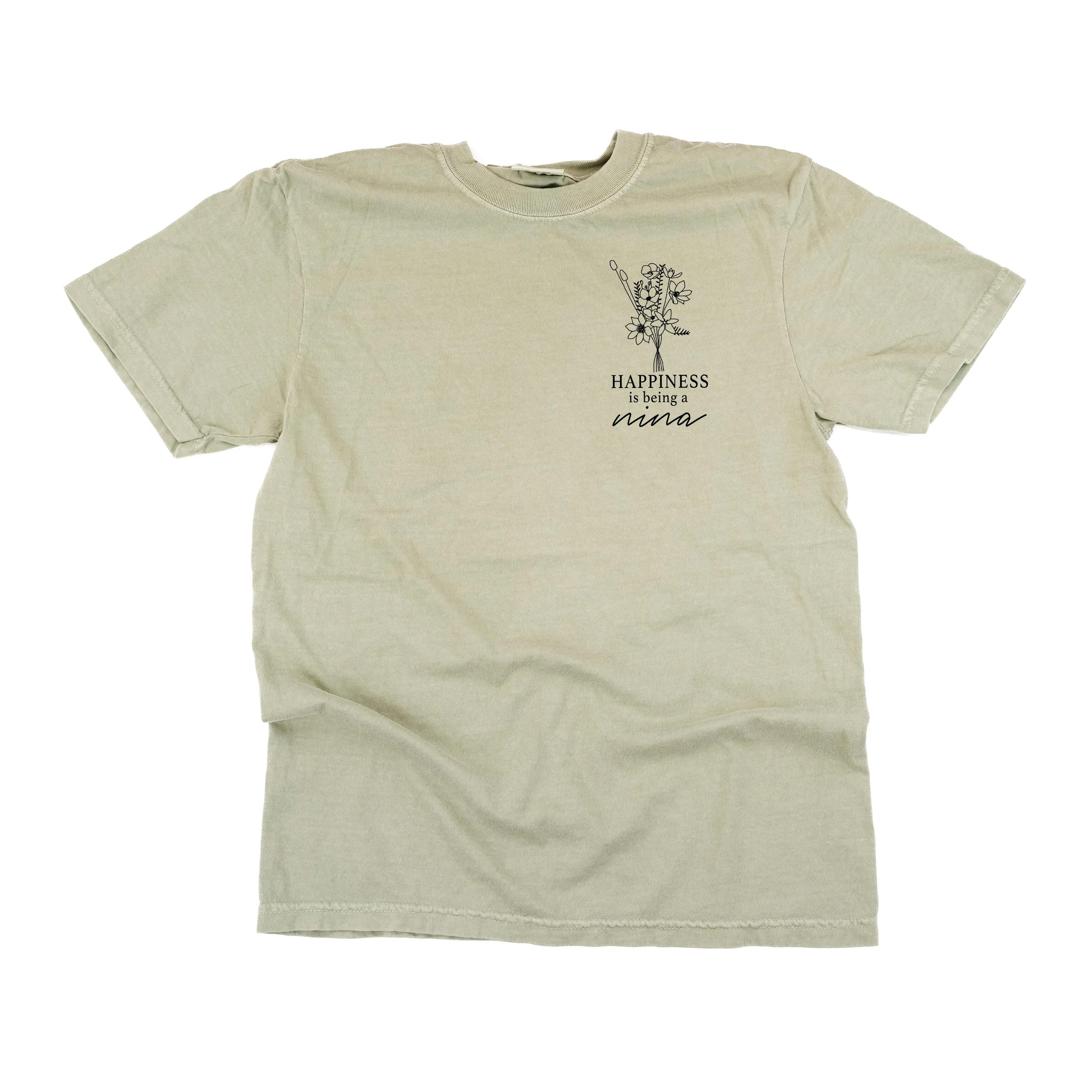 Bouquet Style - Happiness is Being a NINA - SHORT SLEEVE COMFORT COLORS TEE