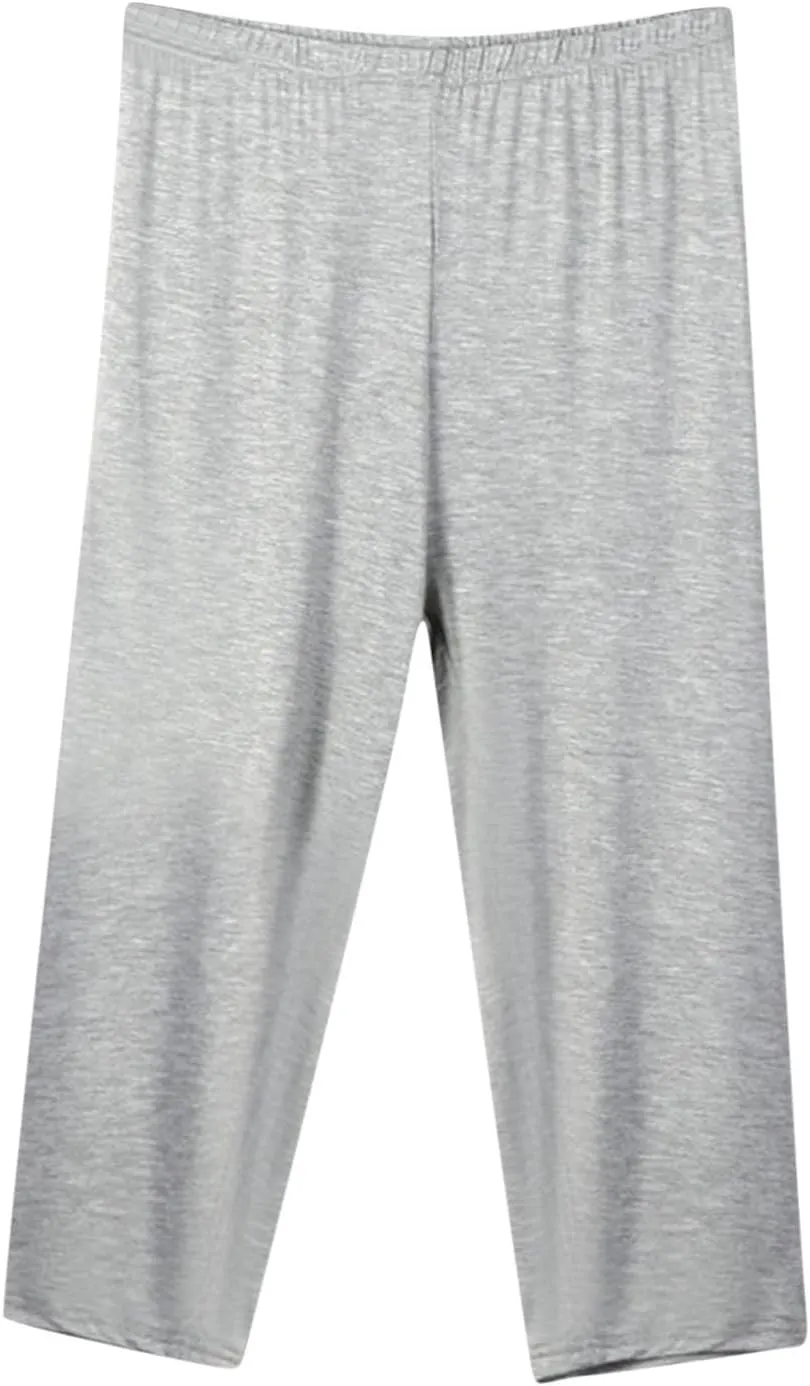 Capris Leggings for Women High Waist Soft Workout Biker Cropped Trousers Plus Size Modal Comfortable Yoga Leggings
