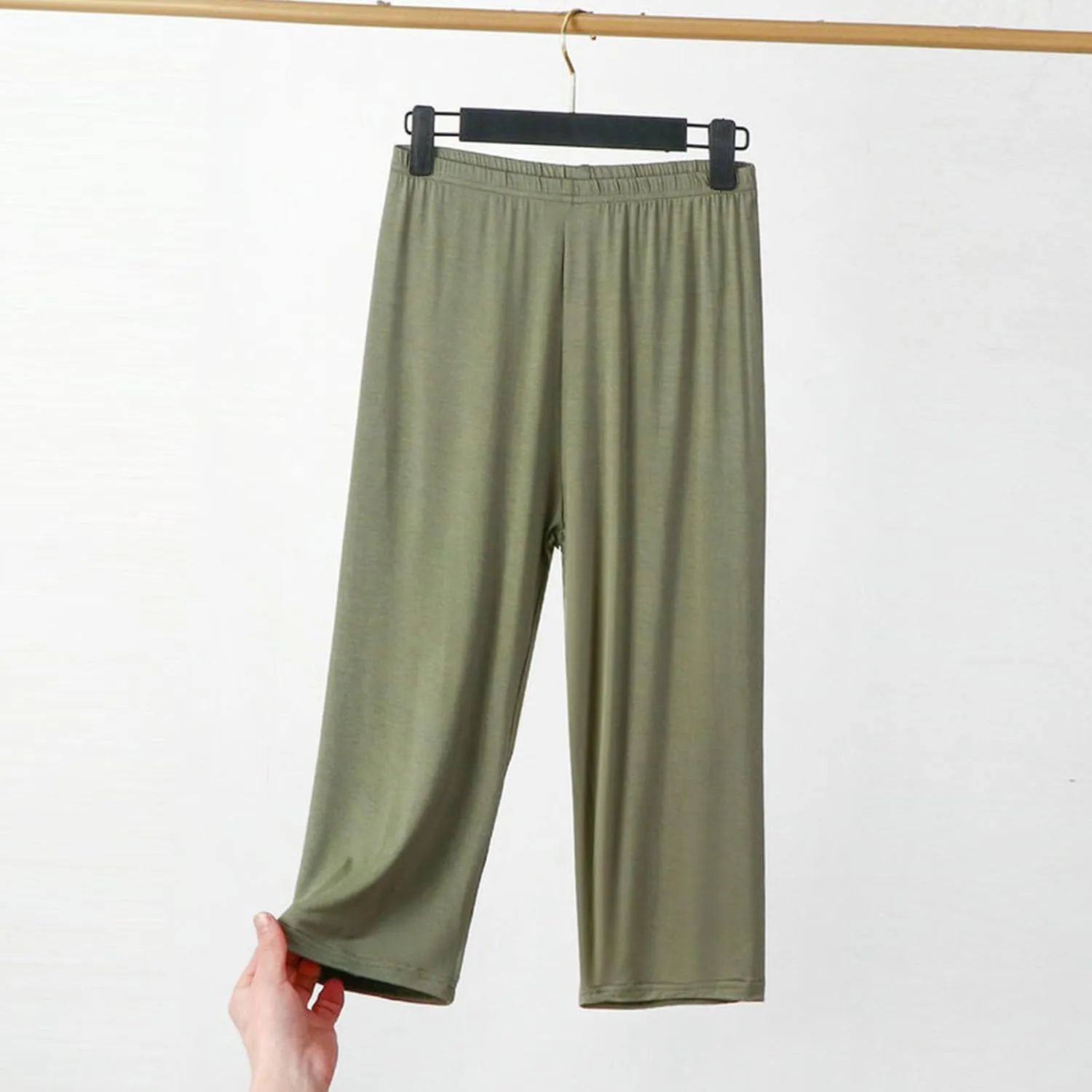 Capris Leggings for Women High Waist Soft Workout Biker Cropped Trousers Plus Size Modal Comfortable Yoga Leggings