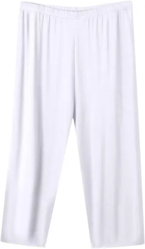 Capris Leggings for Women High Waist Soft Workout Biker Cropped Trousers Plus Size Modal Comfortable Yoga Leggings