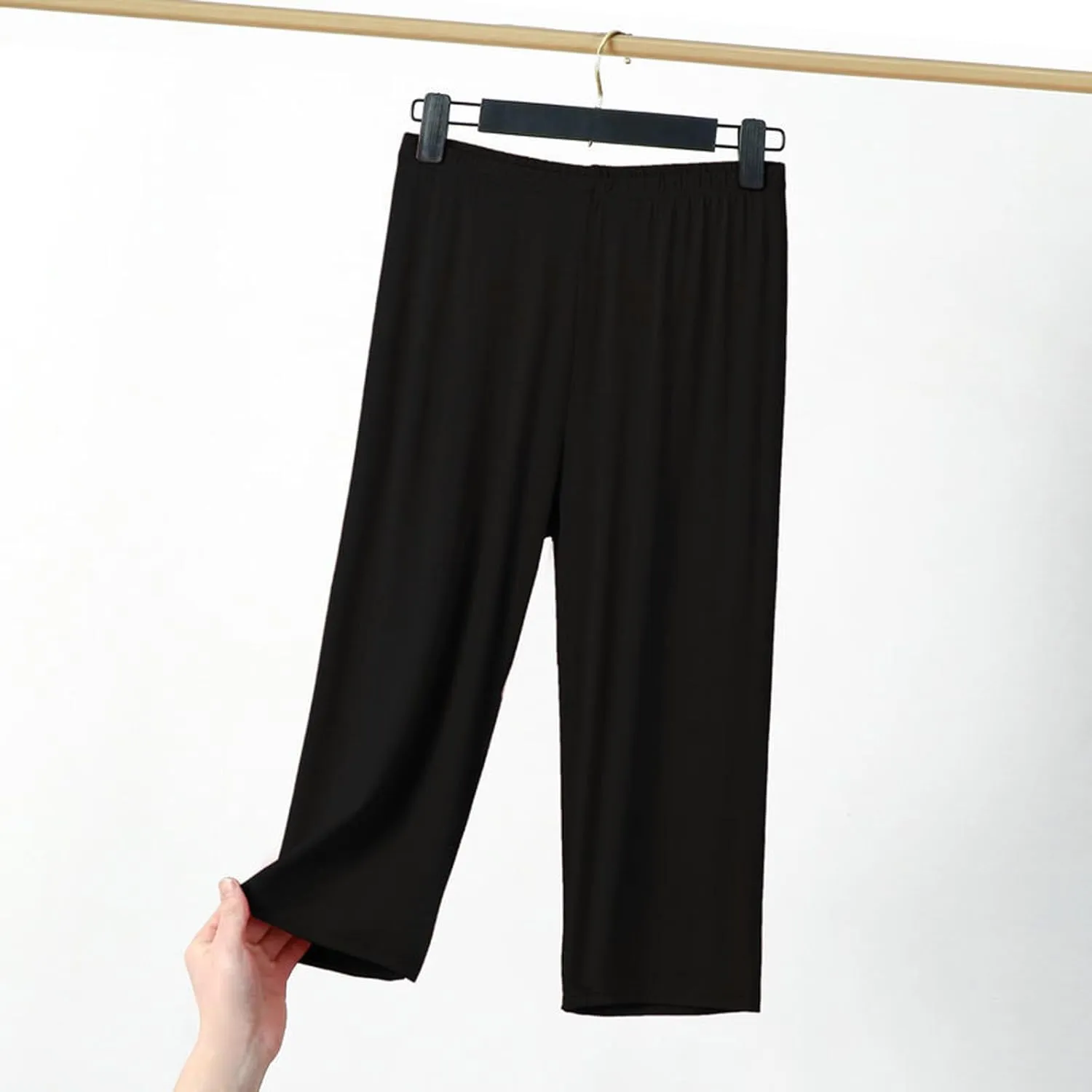 Capris Leggings for Women High Waist Soft Workout Biker Cropped Trousers Plus Size Modal Comfortable Yoga Leggings