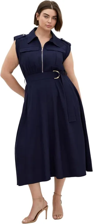 City Chic Women's Plus Size Dress - Utility Midi