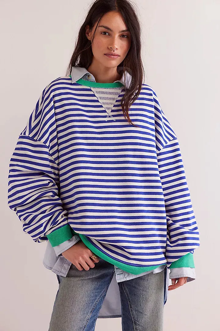 Classic Striped Crew | Sand Dollar Combo