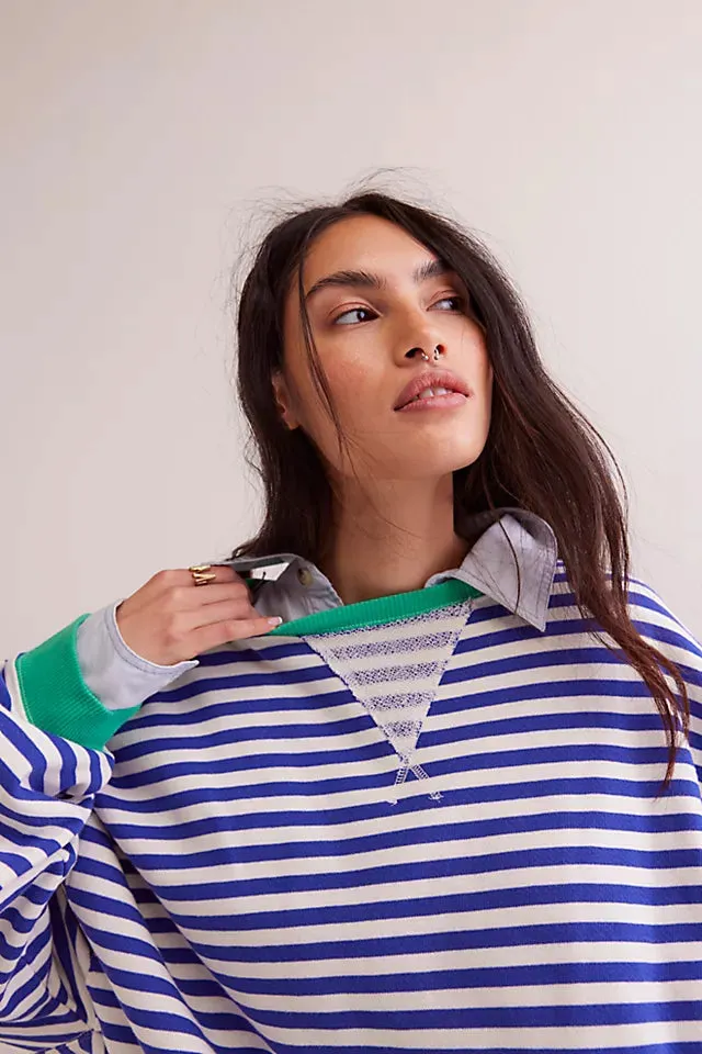 Classic Striped Crew | Sand Dollar Combo