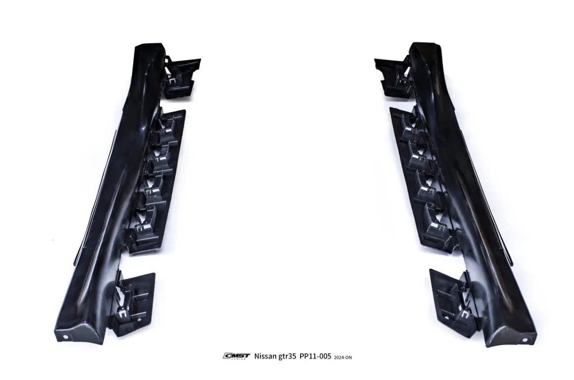 CMST Tuning T-spec Style Side Skirts Rocker Panel for Nissan GTR R35 2008-2024  PP Polypropylene