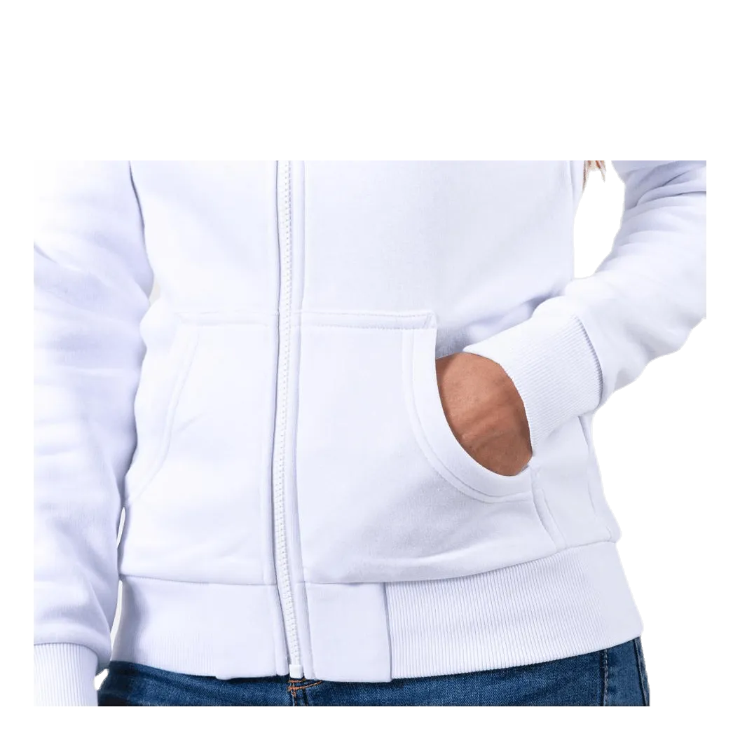 Comfy Zip Hood White