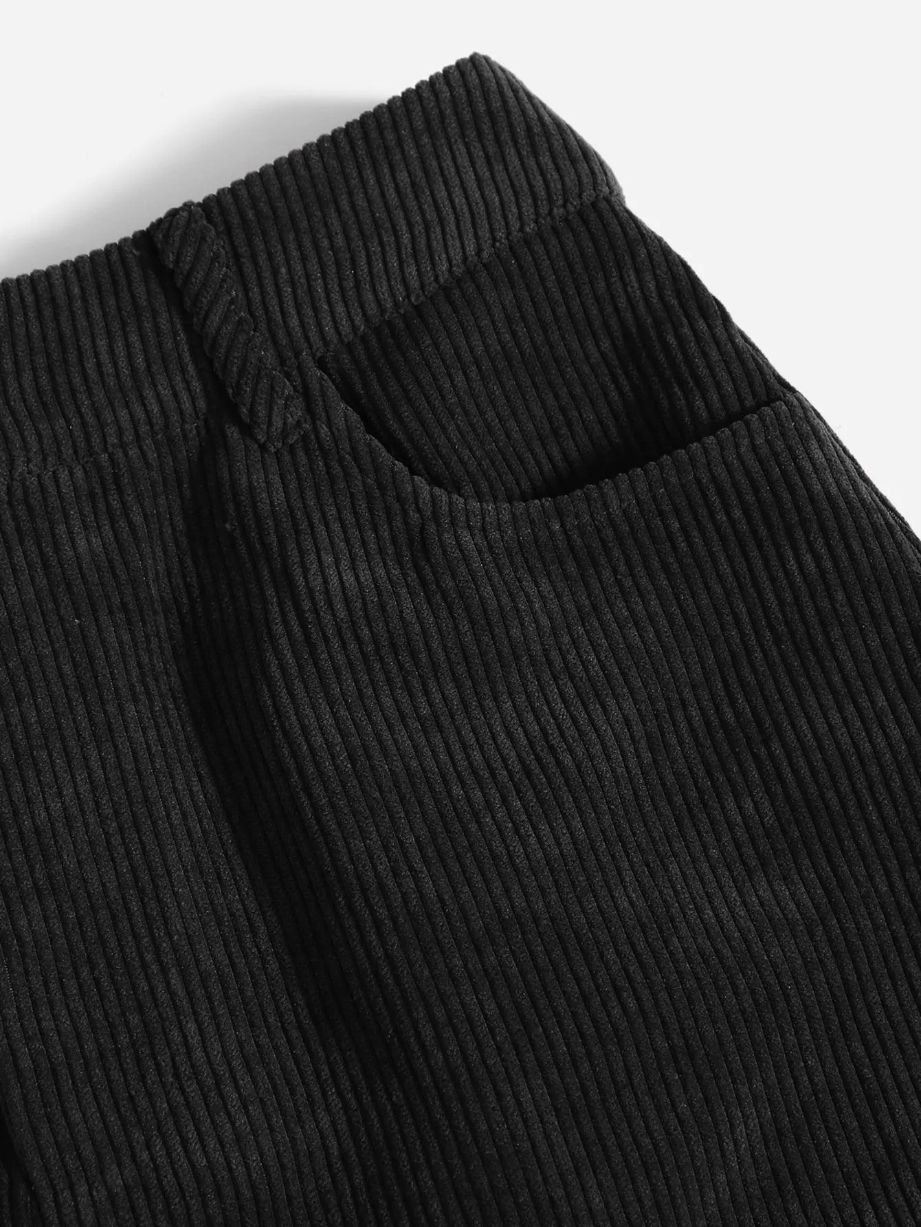 Corduroy Dual Pockets Straight Mini Skirt( Clearance sale
