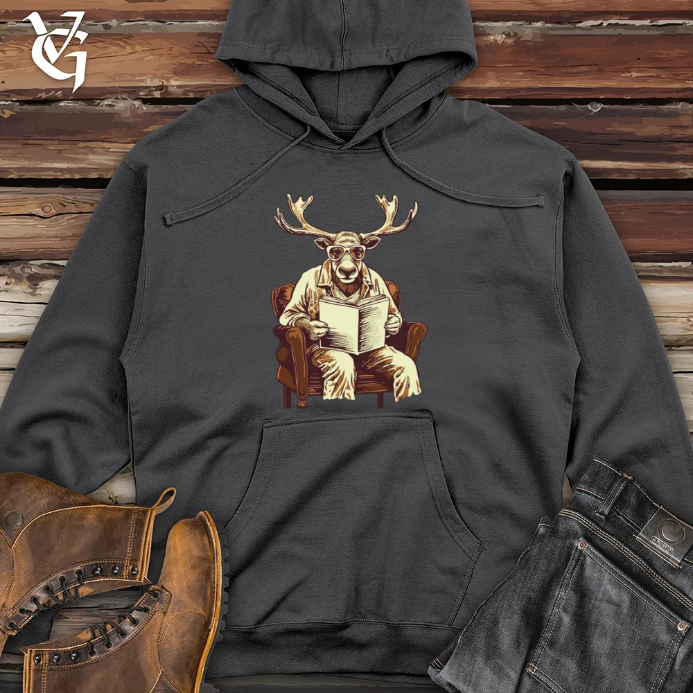 Cozy Moose Reader Midweight Hooded Sweatshirt