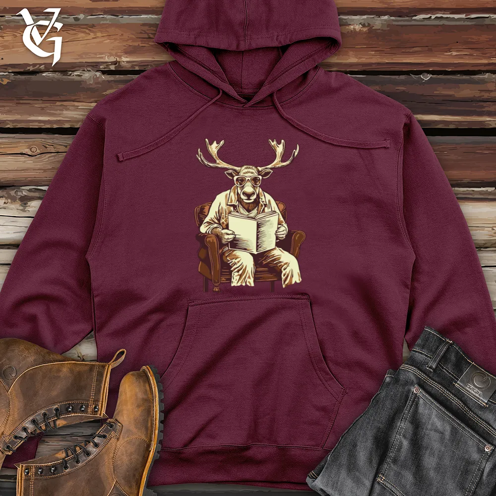 Cozy Moose Reader Midweight Hooded Sweatshirt