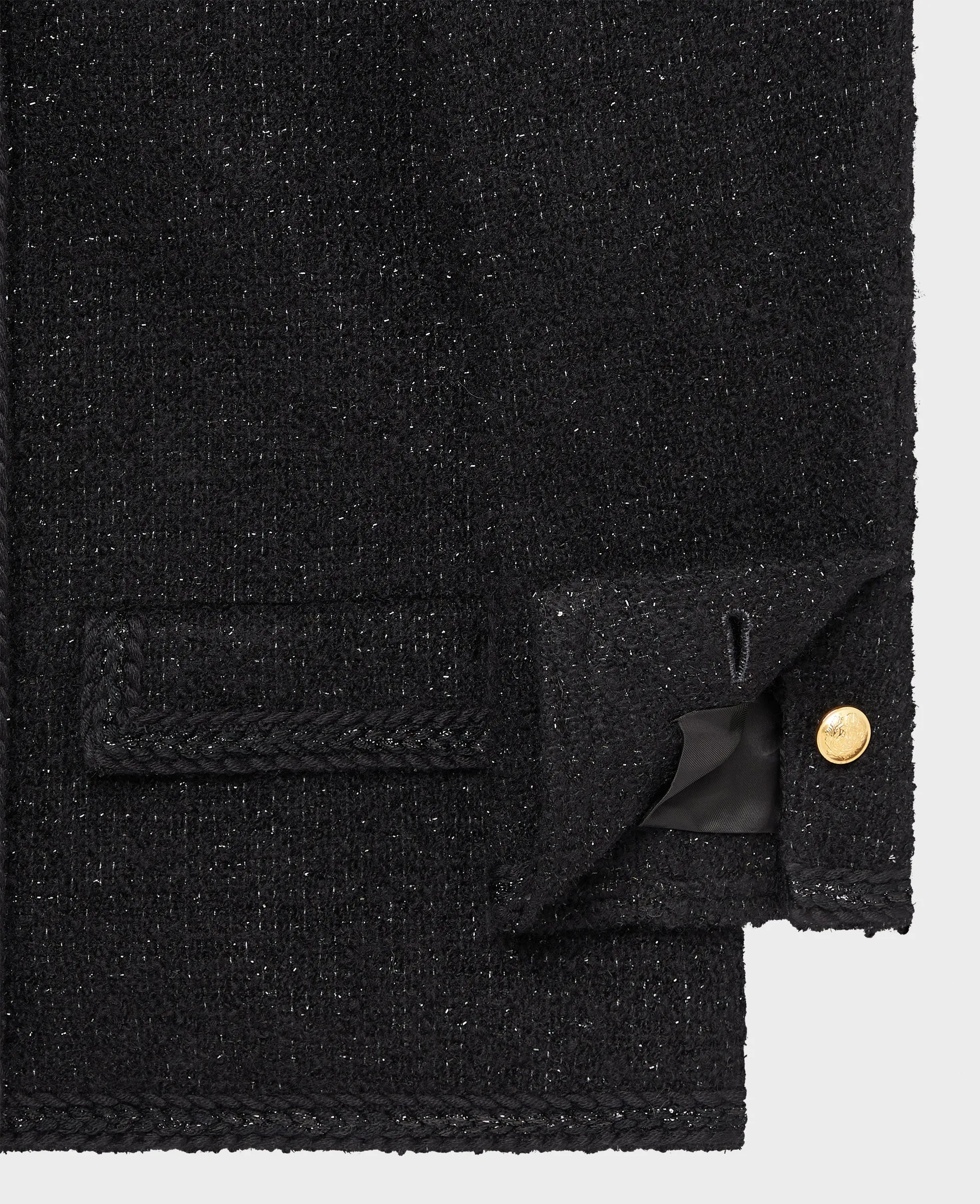 Cropped Braided Boucle Jacket
