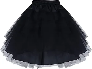 Dance Skirt Women's Solid Color Layered Petticoat Lady's Princess Tutu Skirt Underskirt Leather Skirt Zipper