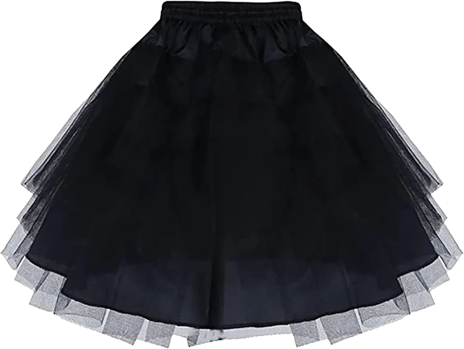 Dance Skirt Women's Solid Color Layered Petticoat Lady's Princess Tutu Skirt Underskirt Leather Skirt Zipper