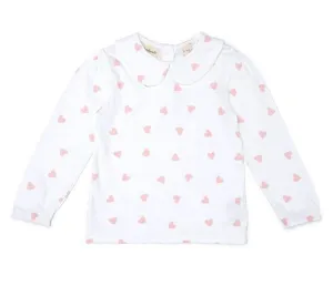 DOTTY DUNGAREES~ Peter Pan collared top