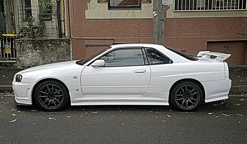 EPR USA ESB Style Side Skirts & Extension Underboard for Nissan R34 ER34 GTT RB25 Carbon Fiber/FRP