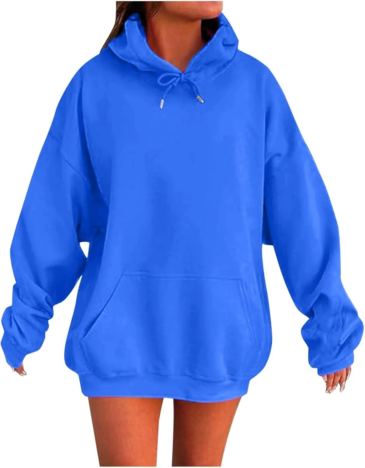 Fall Hooded Sweatshirts for Women 2025 Trendy Womens Oversized Hoodies Winter Cute Drawstring Pullover Sweatshirts