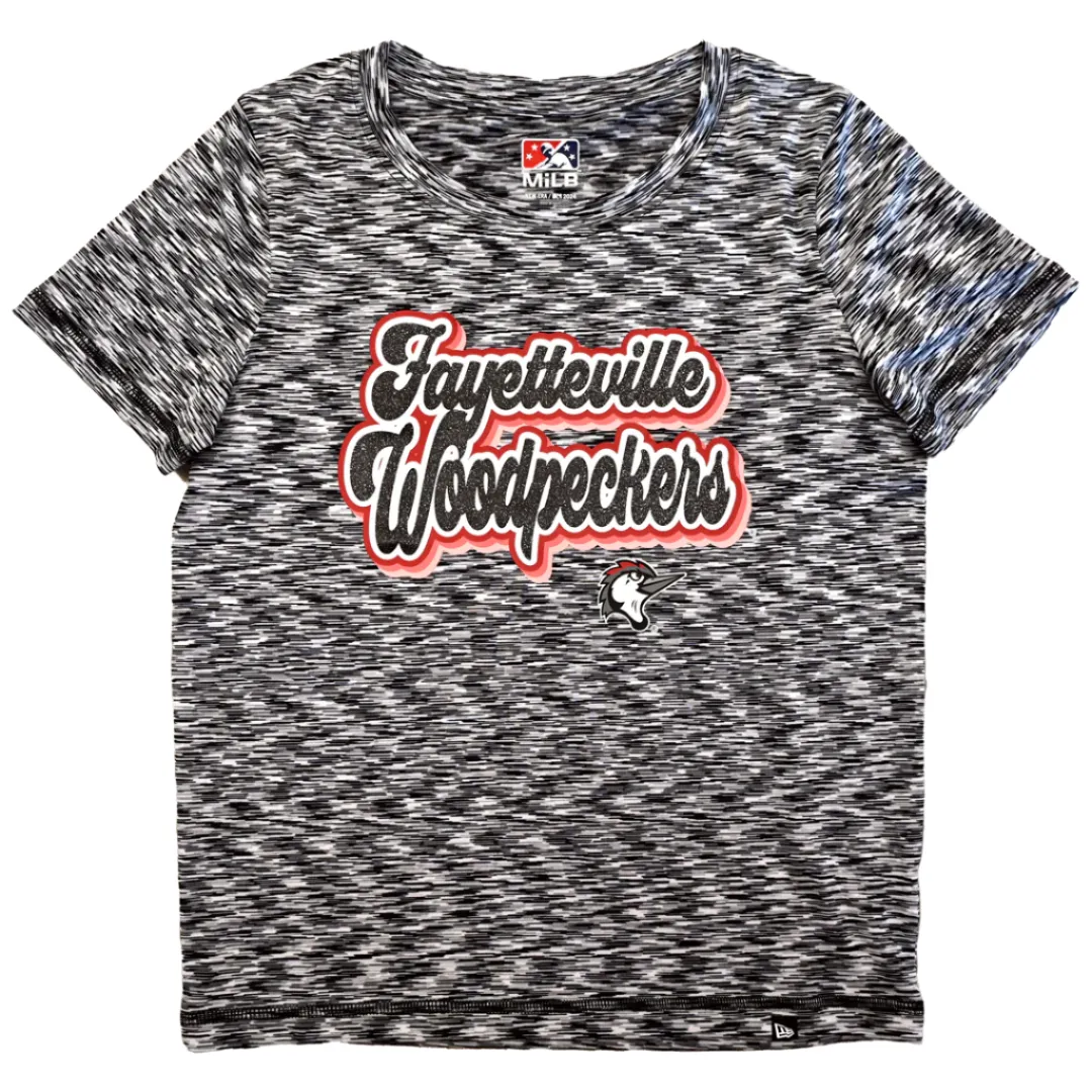 Fayetteville Woodpeckers New Era Women's Space Dye Spandex T-shirt