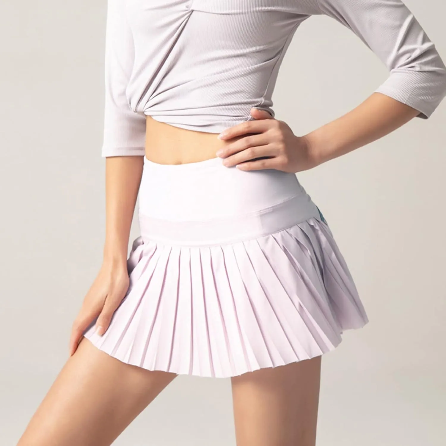 Flowy Skirts for Women Sports Tennis High Elastic Waist Pleated Trendy Athletic Shorts Skirt with Liner Yoga Clothes