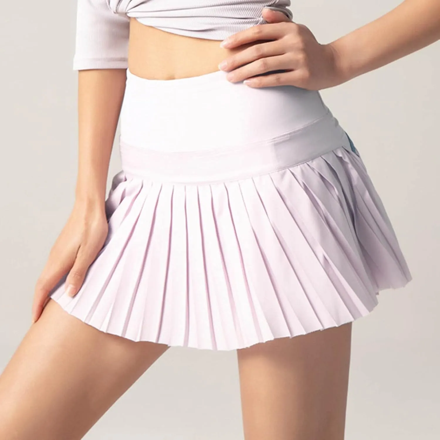Flowy Skirts for Women Sports Tennis High Elastic Waist Pleated Trendy Athletic Shorts Skirt with Liner Yoga Clothes
