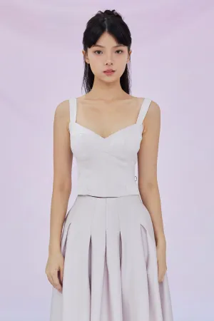 Giovana Lilac Jacquard Padded Top