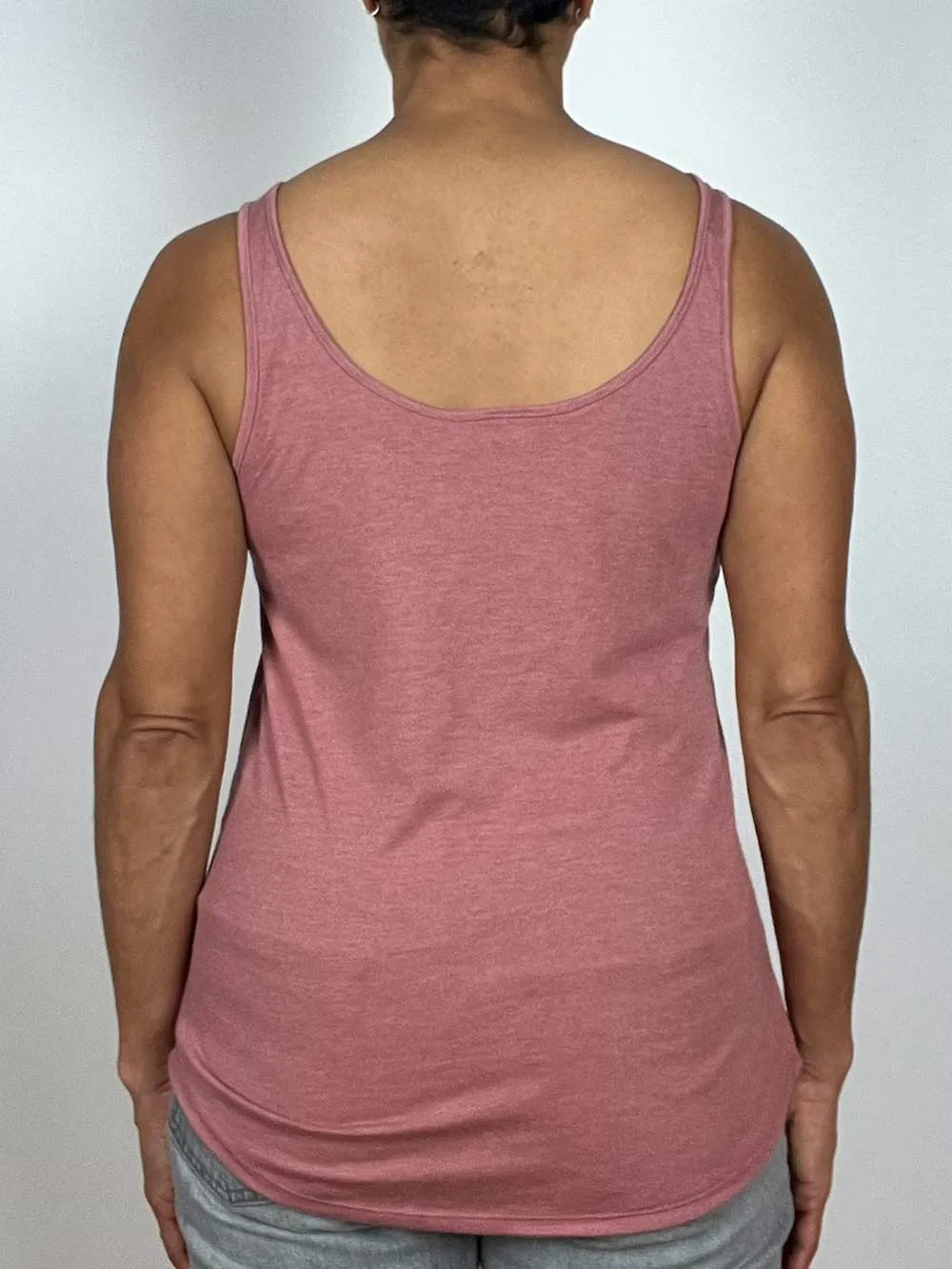 Graphic Heart Tank in Mauve