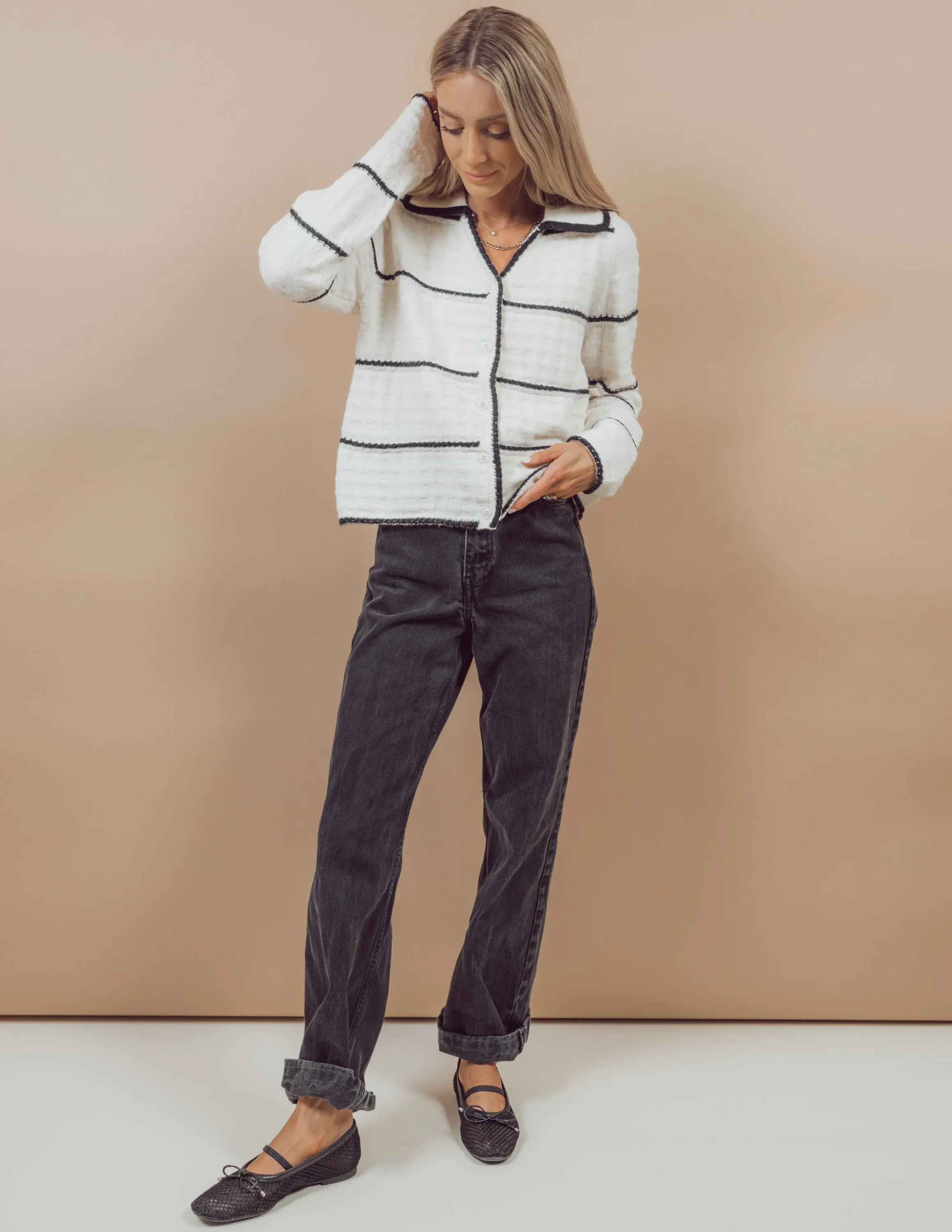 Greta Striped Cardigan