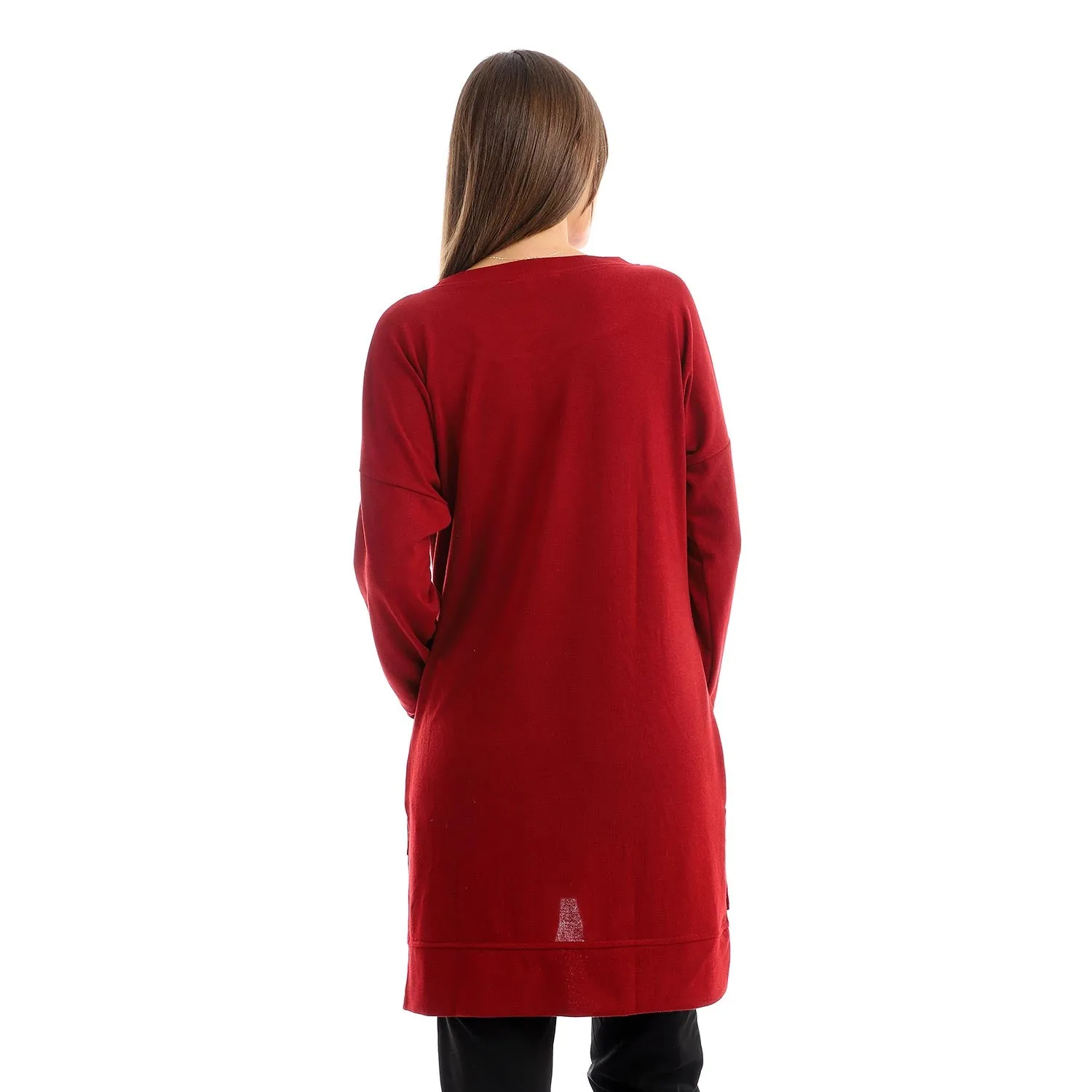 High Low Knitted Sweatshirt - Kady