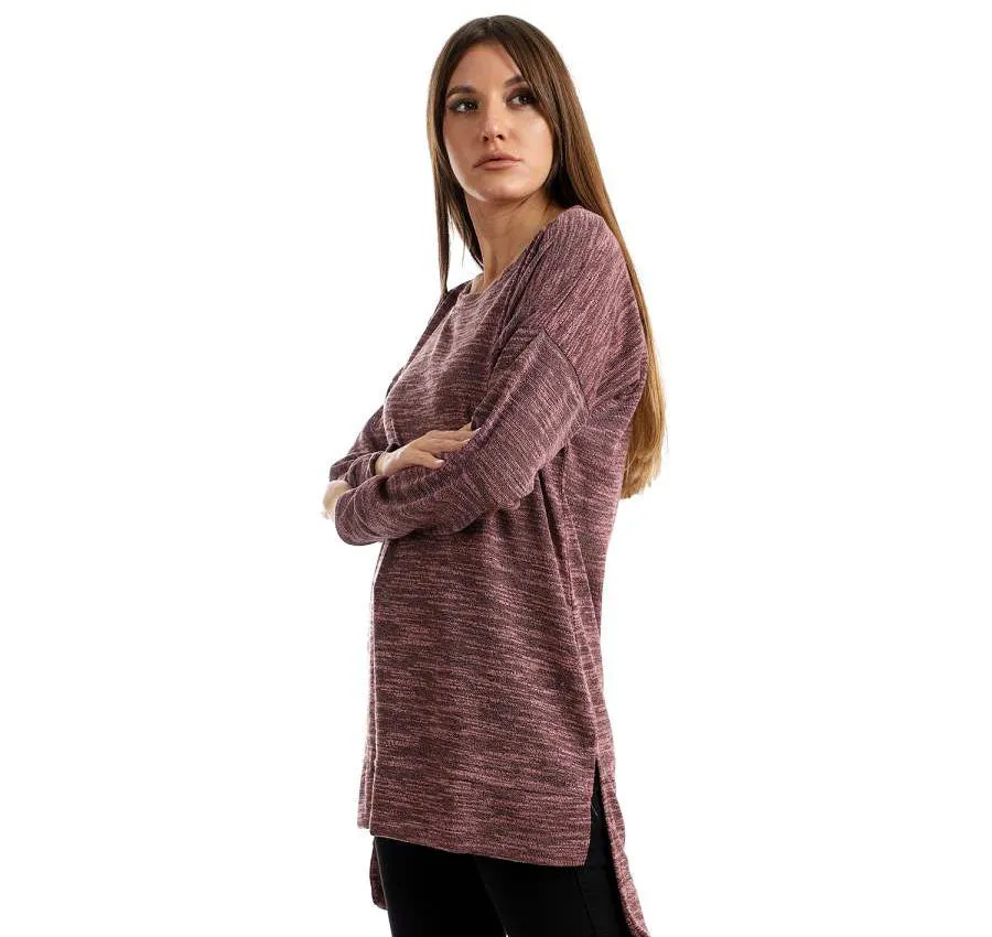 High Low Knitted Sweatshirt - Kady