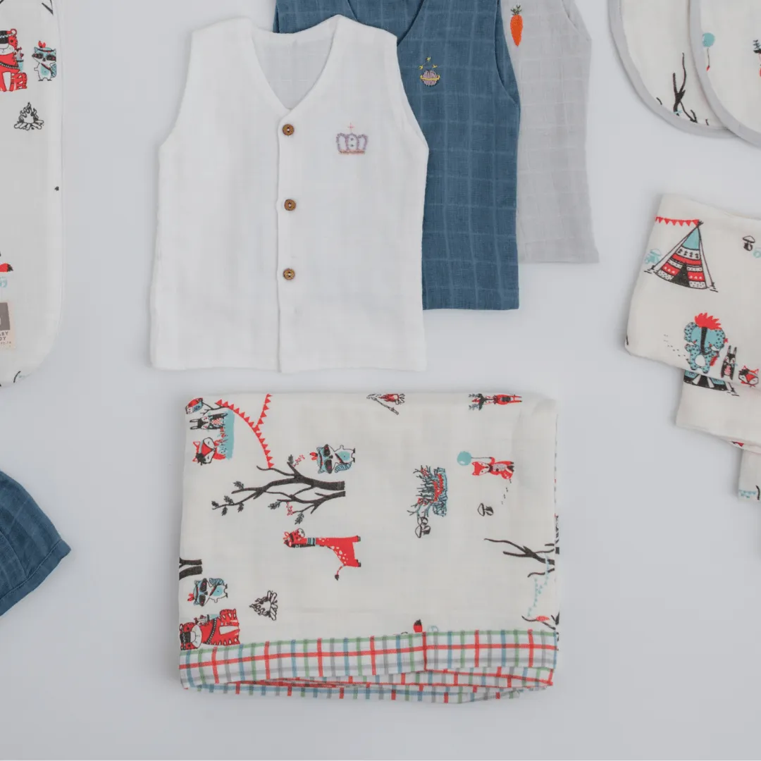 Hospital Bag Must Haves - Bohemian Theme (total 16 Muslin Items)