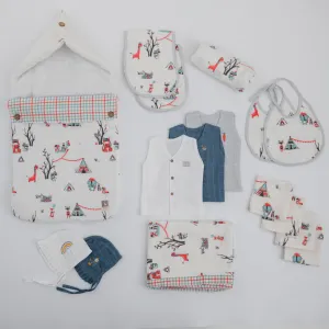 Hospital Bag Must Haves - Bohemian Theme (total 16 Muslin Items)
