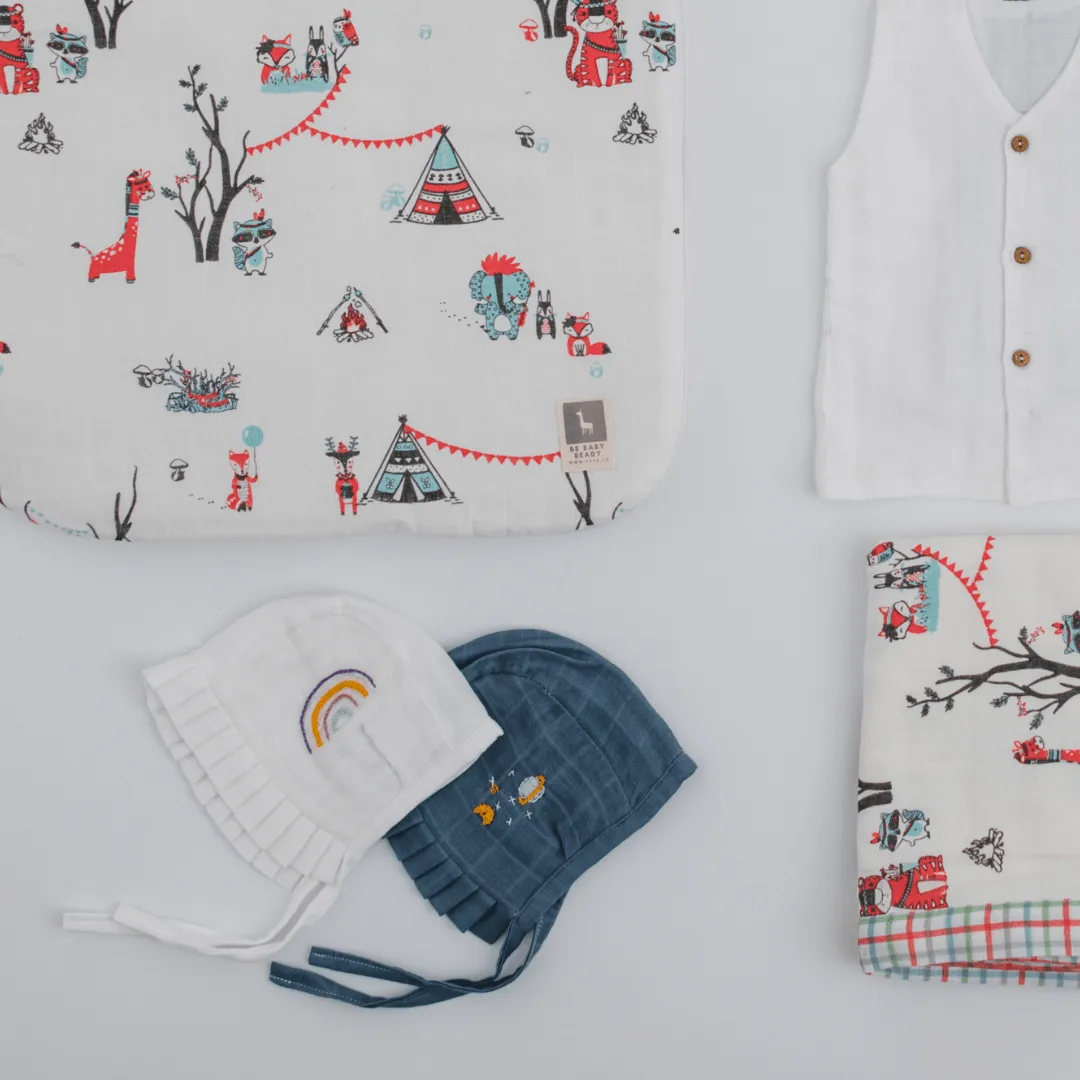 Hospital Bag Must Haves - Bohemian Theme (total 16 Muslin Items)