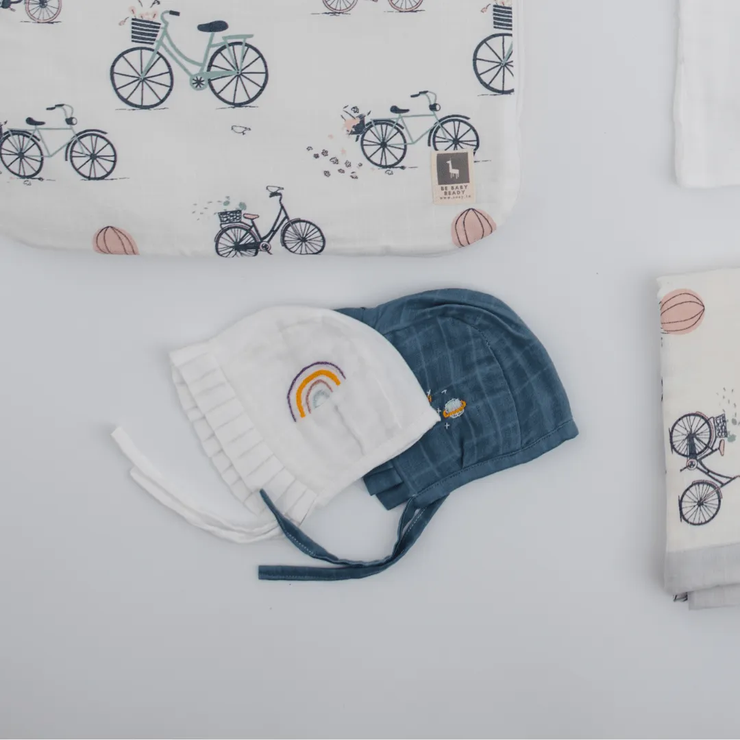 Hospital Bag Must Haves Combo - Riders Club Theme (total 16 Muslin Items)