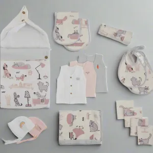 Hospital Bag Must Haves Combo - Woofles & Purrito (total 16 Muslin Items)