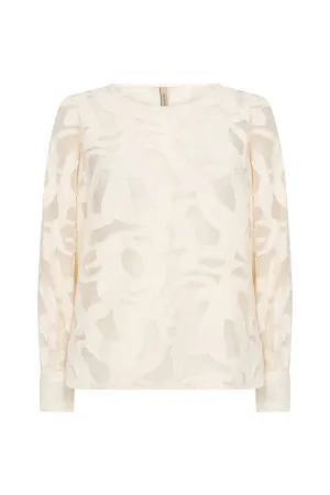 Ibi Jacquard Blouse - Cream