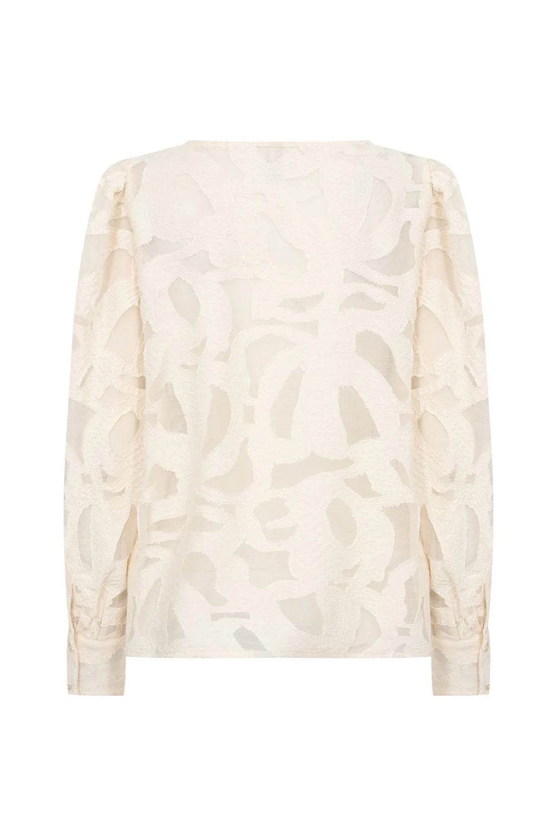 Ibi Jacquard Blouse - Cream