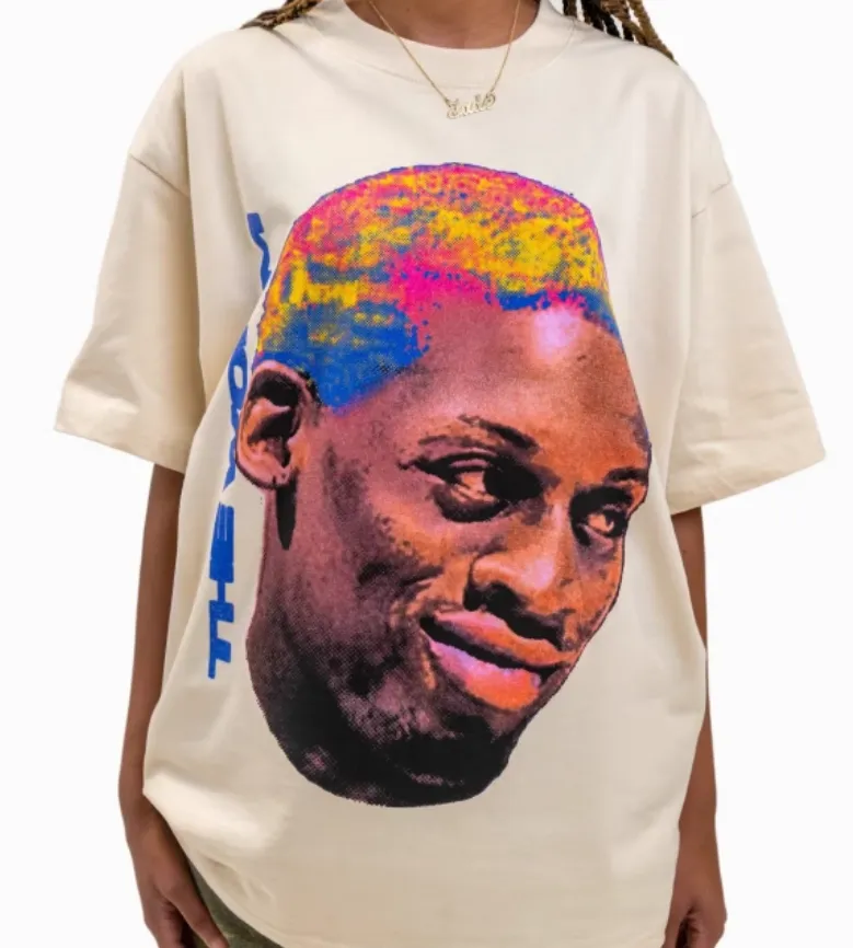 ICONIC LEGENDARY BASKETBALL PLAYER RODMAN PRINT T SHIRTS