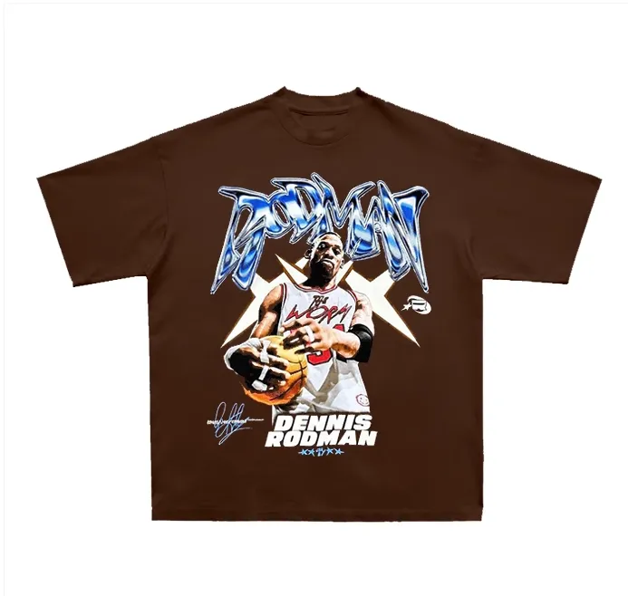 ICONIC LEGENDARY BASKETBALL PLAYER RODMAN PRINT T SHIRTS